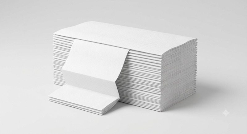 Stack of multifold hand towels