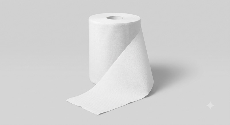 Hardwound roll towel — white, long-run